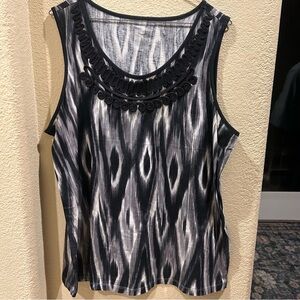 St. John's Bay Monochrome Patterned Tank Top